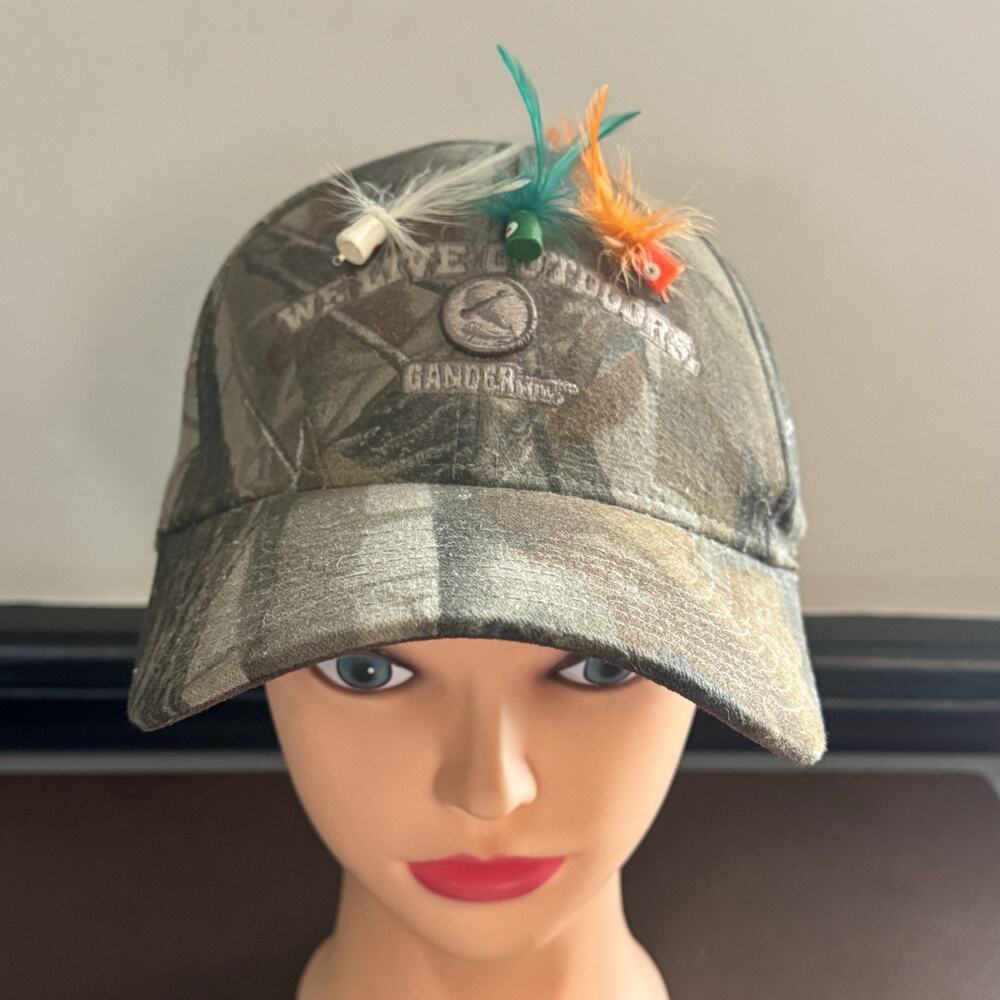 Gander Mountain Camouflage Adjustable Hat Cap We Live Outdoors Fishing